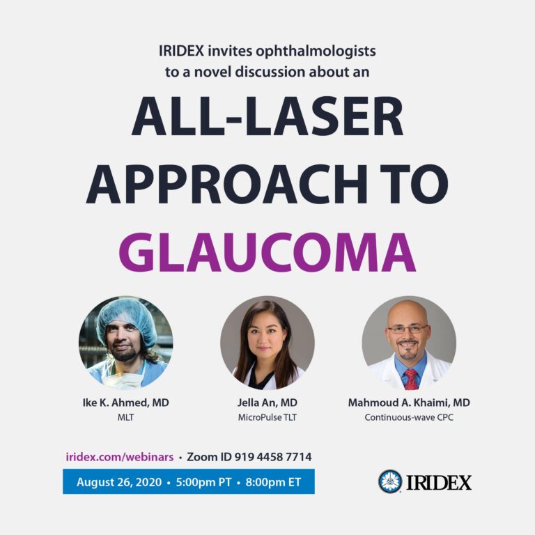 Webinar de Iridex: All-Laser Approach to Glaucoma
